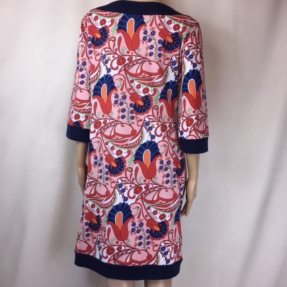 Tracy Negoshian Floral Dress w/ 3/4‎ Sleeves, Size L - Picture 3 of 7